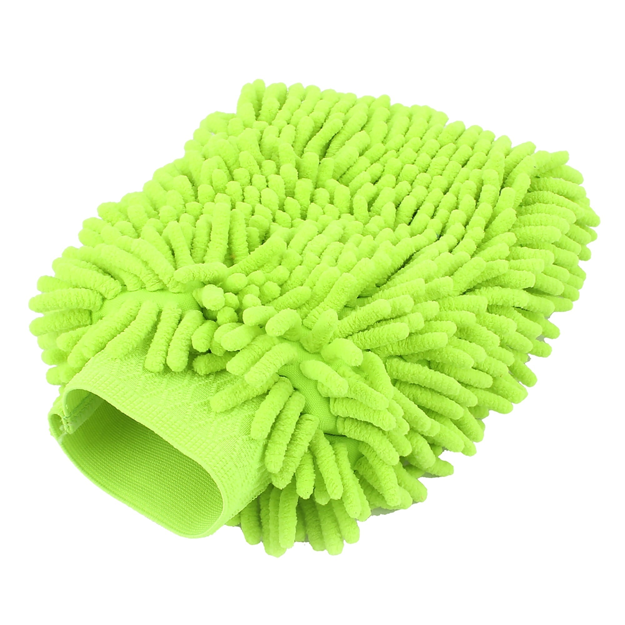 Durable Practical Microfiber Car Wash Glove Mitt Anti Scratch Fluorescent Green