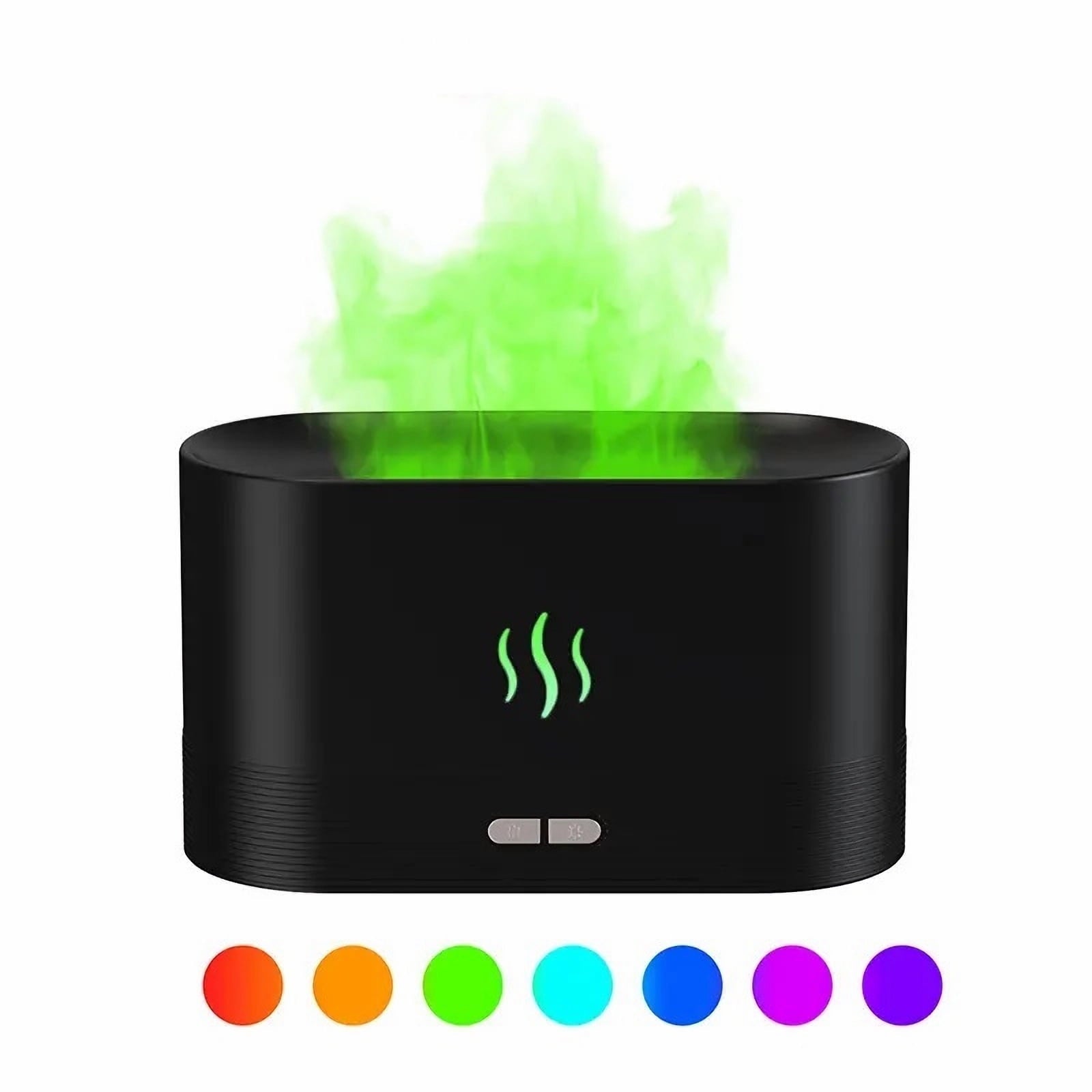 Durcord Ultrasonic Cool Mist Humidifier with 7 Colors Flame Lights,Essential Oil Diffuser,for Room,Black