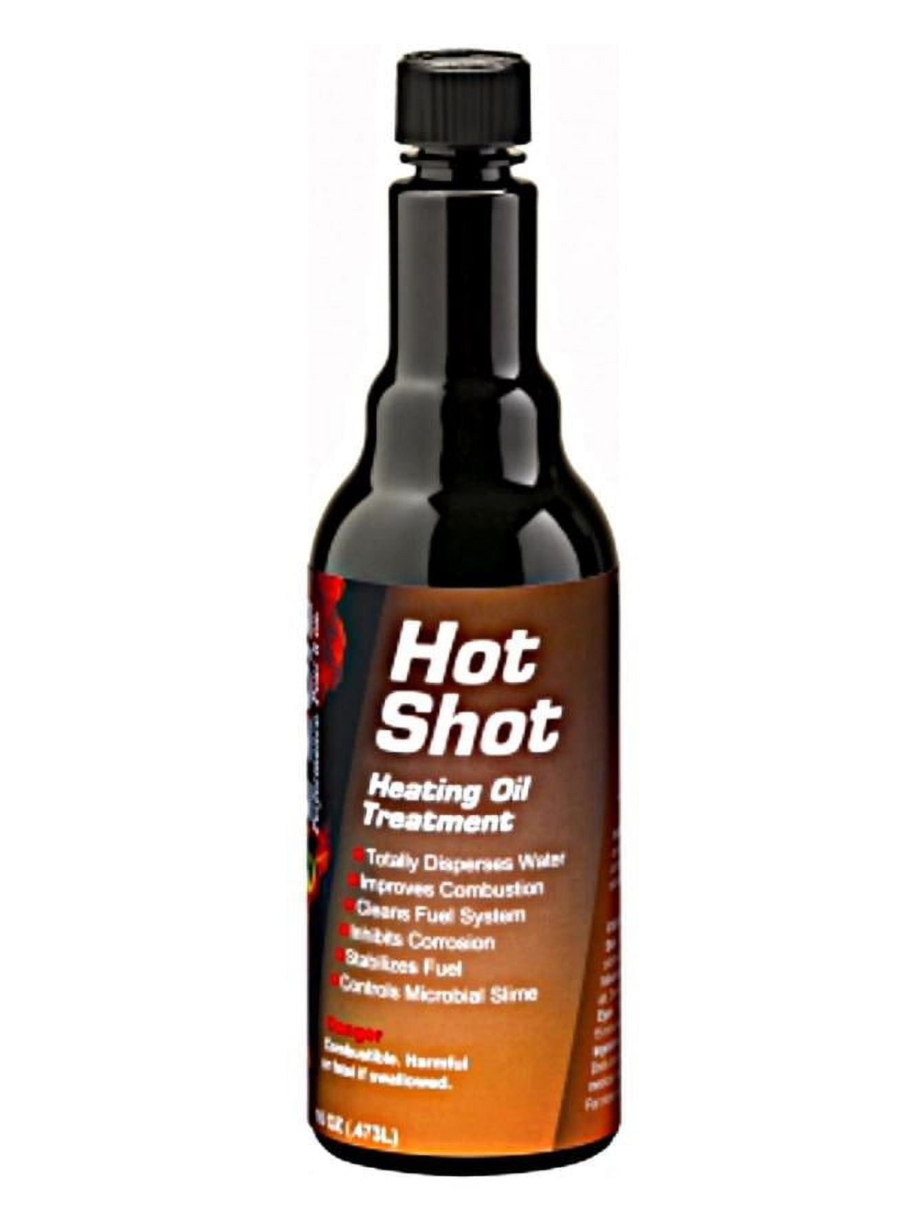 E-Zoil H15-16 16 oz. bottle of OF H.O.T. SHOT (Hot Shot) heating oil treatment.