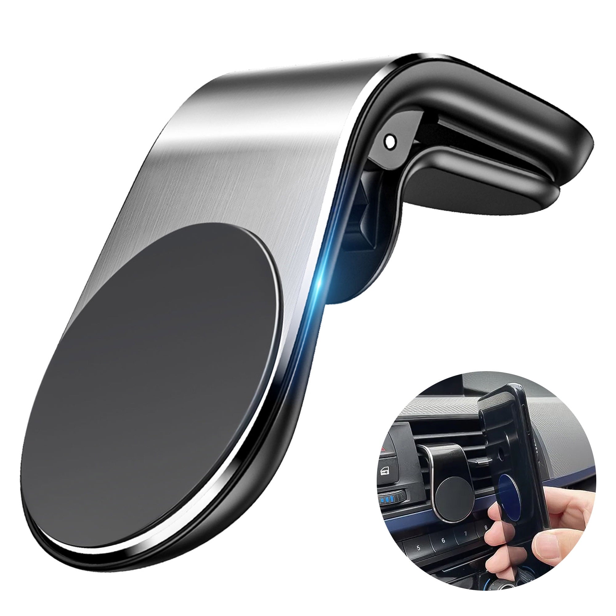 EEEkit Magnetic Car Phone Mount, Universal Air Vent Clip Phone Holder, Hands Free Car Phone Mount Fit for iPhone 14 13 12 11 Pro Xs Max XR Plus, Samsung Galaxy S20 S10+ S22, Smartphones