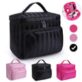 EEEkit Portable Makeup Travel Case, Waterproof Toiletry Storage Bag with Mirror for Women