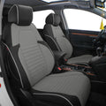 EKR Custom Fit CRV Seat Covers for Honda CRV 2023 2024-Breathable Leather Auto Seat Covers (Full Set,Black/Gray)