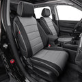 EKR Custom Fit CRV Seat Covers for Honda CRV EX,EXL,Hybrid 2023 2024 - Full Set Breathable Leather Auto Seat Covers(Black with Gray)
