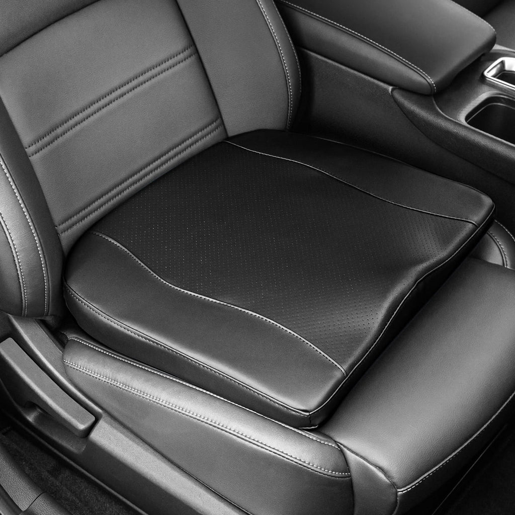 ELUTO High-Density Memory Foam Seat Cushion, Ergonomic Design for Office, Car, & Home Use with Waterproof & Non-Slip Features (Black)