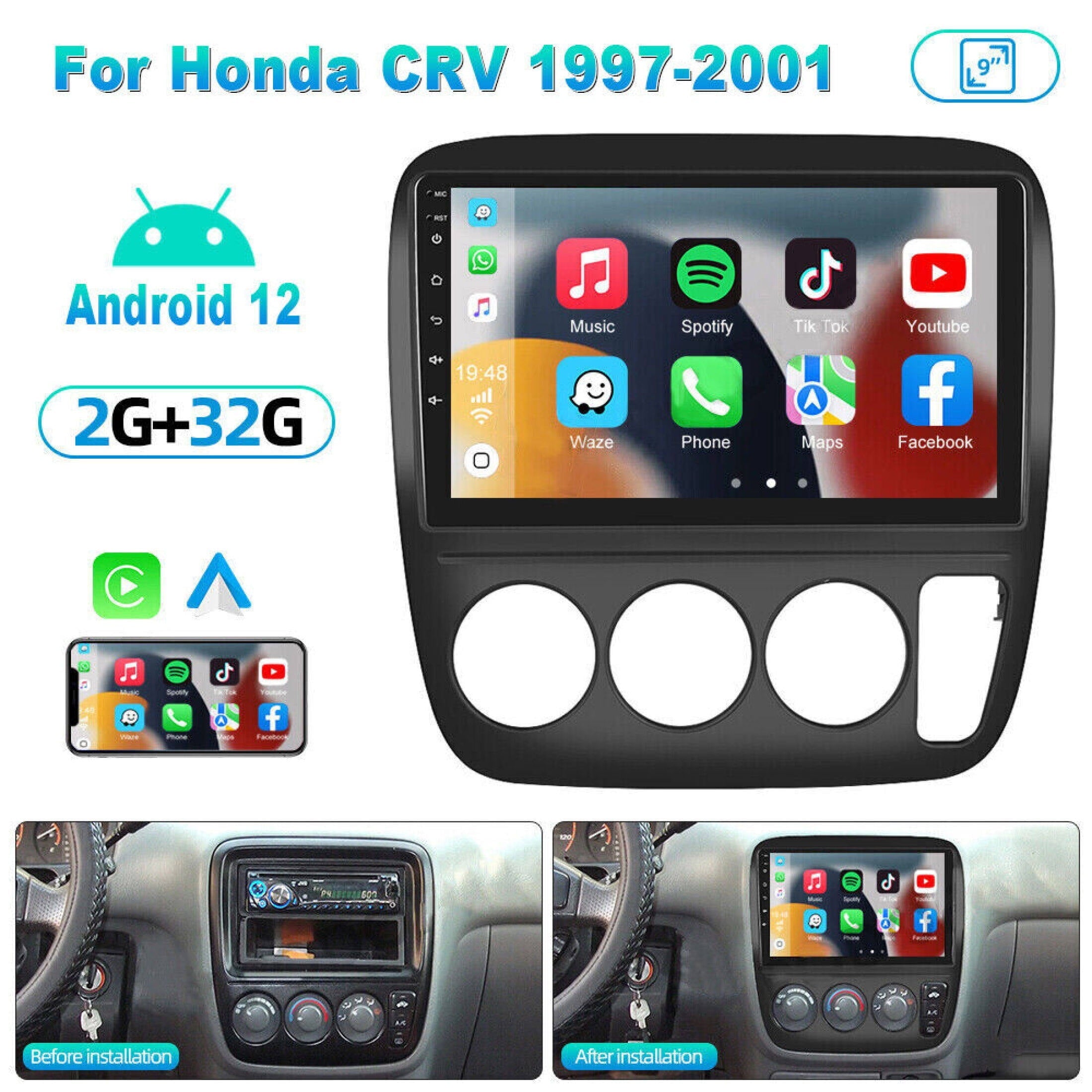 EUBUY Car Radio Stereo| Android 12.0 Car CarPlay Radio Stereo GPS Navi Head Unit For Honda CRV 1995-2001