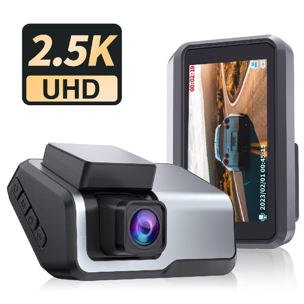 Ecomoment Car Dash Cam Front, Dash Cam for Cars, 2.5K Full HD Dashcam Camera with Night Vision, Loop Recording, G-Sensor,Parking Mode, 160° Wide Angle FOV, WDR,Support 128GB Max，Black