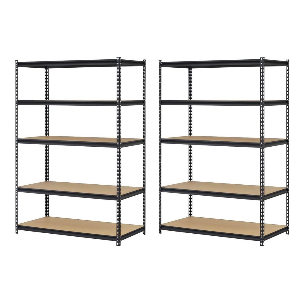 Edsal 5 Shelf 4000 Lb. 48x18x72" Adjustable Storage Rack Shelves (2 Pack)