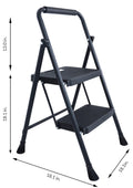 Elevon Folding Step Stool with Wide Anti-Slip Pedal, 330lbs Sturdy Steel Ladder, 2-Step