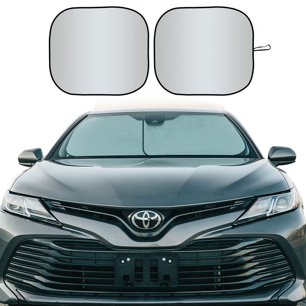 Enovoe Car Windshield Sunshade, Premium 230T, Heat Block, 31x28 in + Bonus Pouch