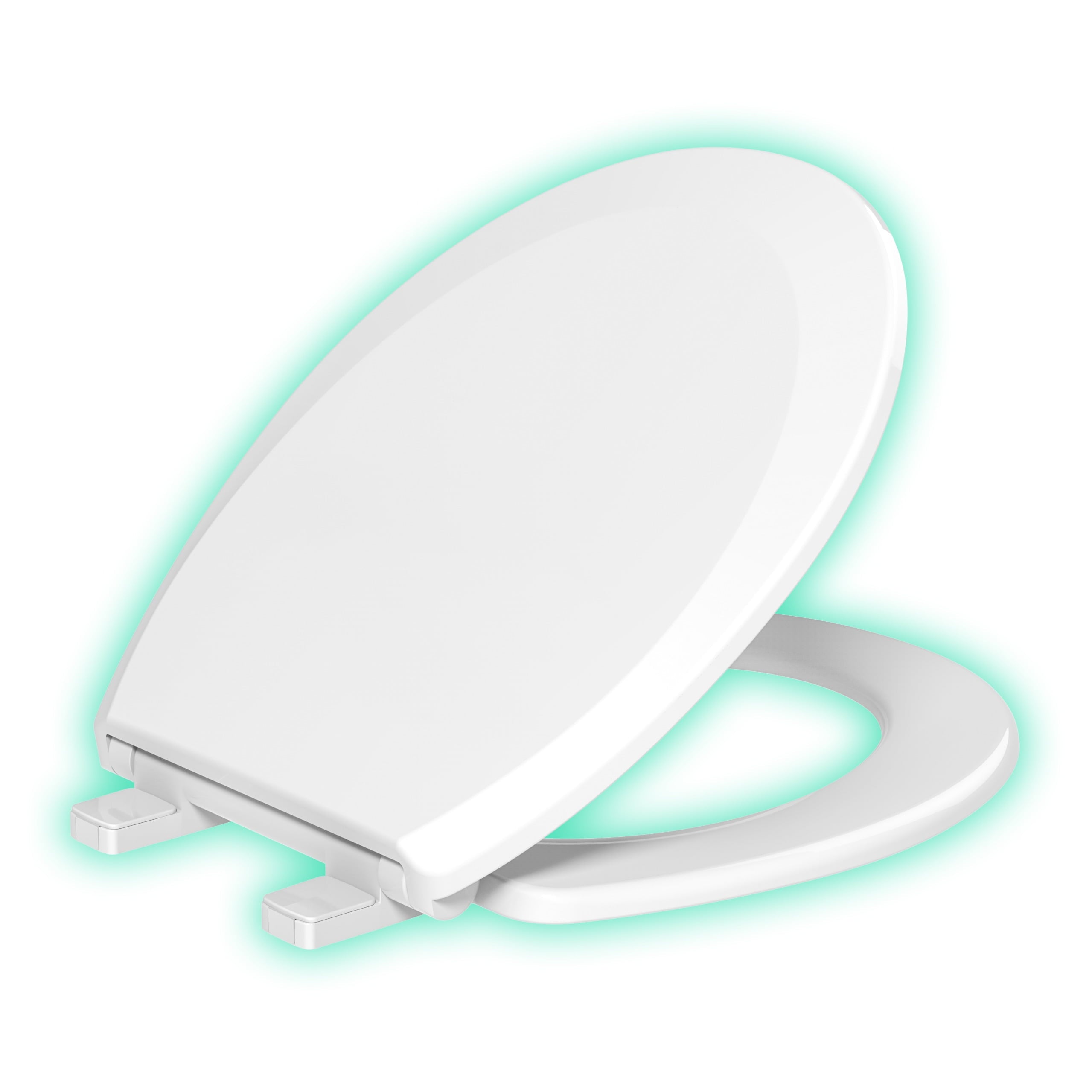Evekare Night Glow ( Green Glow) Soft Close Round Toilet Seats In White