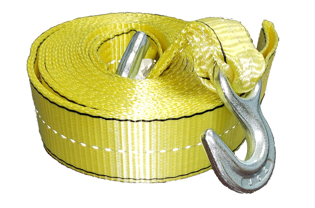 Everest 2" x 30'  Reflective Tow Strap with Forged Hooks, 3,333 lb W/LL, 1-Pack