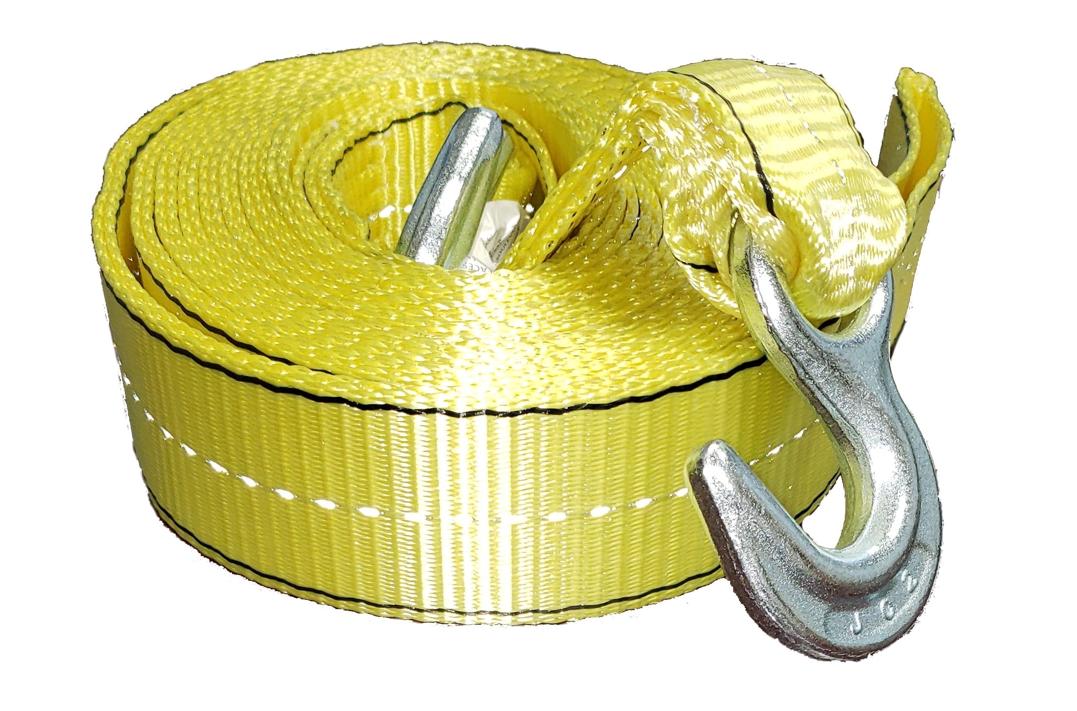 Everest 2" x 30'  Reflective Tow Strap with Forged Hooks, 3,333 lb W/LL, 1-Pack