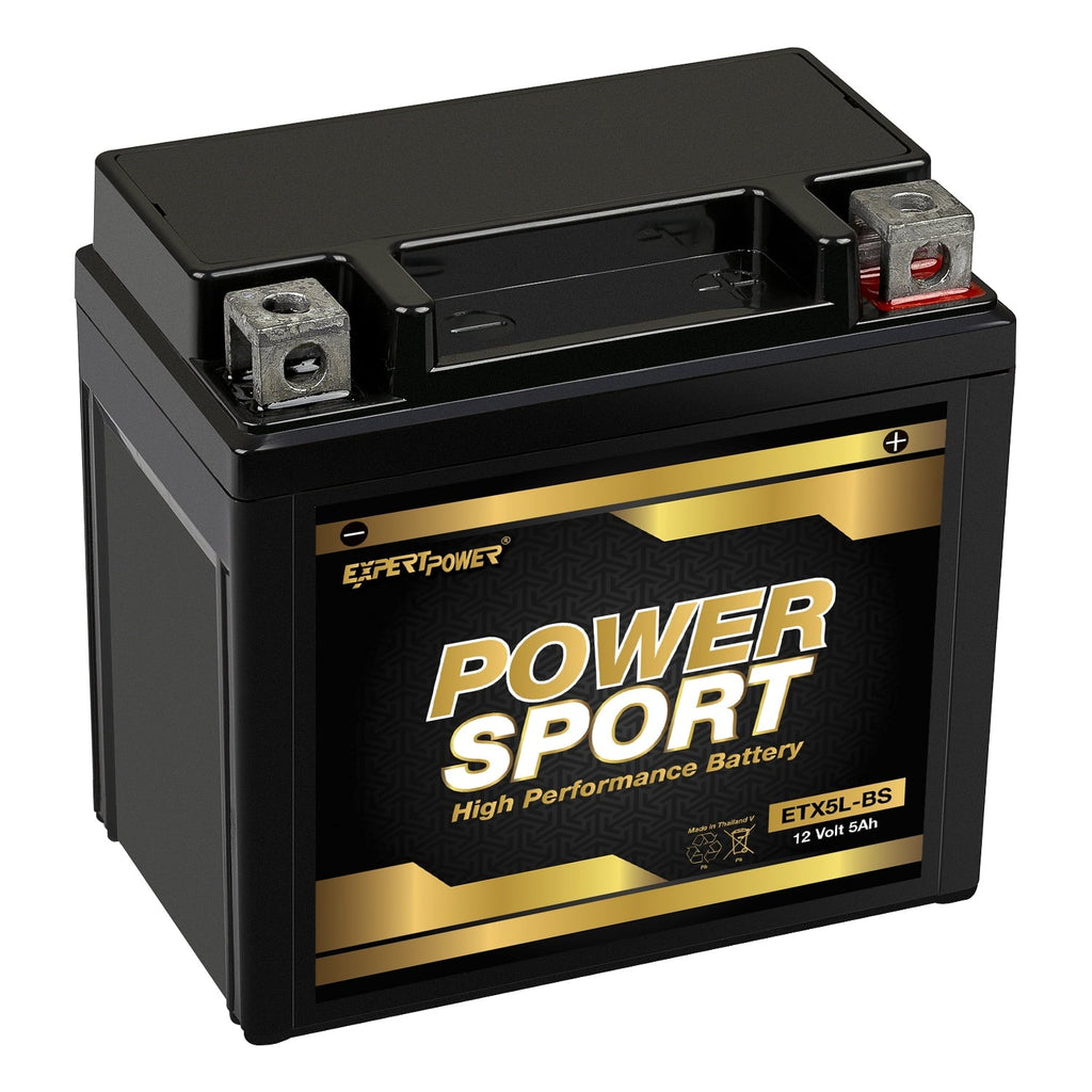 ExpertPower ETX5L-BS 12v5ah YTX5L-BS Replacement (5Ah, 12v, Sealed) Maintenance Free Battery