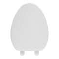 FBJ 400 Pound Slow Close Heavy Duty Oval Plastic Toilet Seat in White No Slam