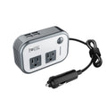 FOVAL 200W Car Power Inverter DC 12V to 110V AC Converter with 4 USB Ports Charger (Gray)