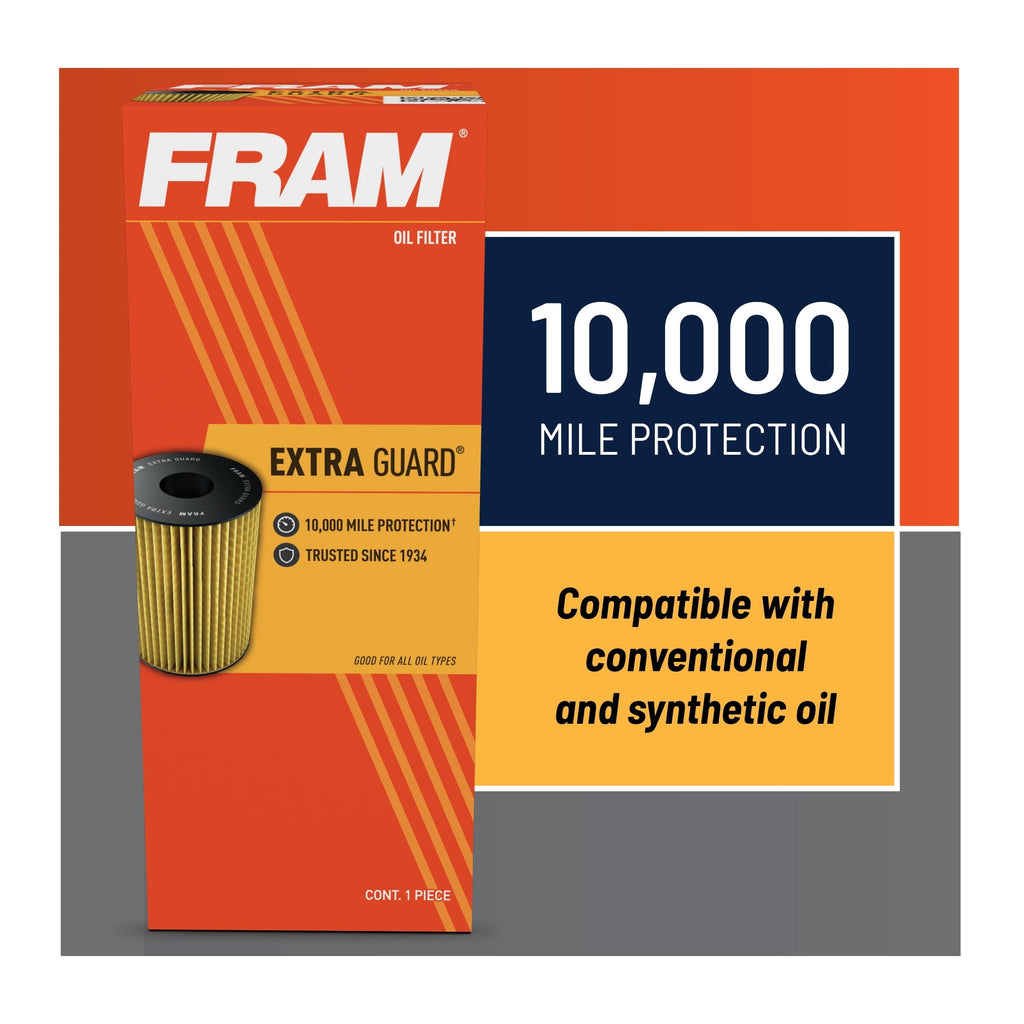 FRAM Extra Guard Oil Filter, CH10246 Fits select: 2011-2015 CHEVROLET CRUZE, 2015-2021 CHEVROLET TRAX