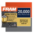 FRAM Ultra Synthetic Oil Filter, XG3614, 20K mile Replacement Engine Oil Filter Fits select: 2003-2018 FORD FOCUS, 2005-2023 FORD ESCAPE