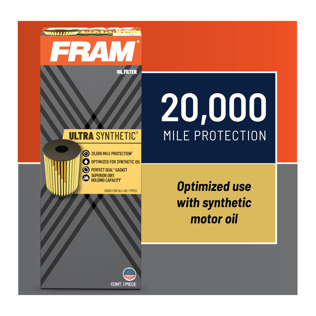 FRAM Ultra Synthetic Oil Filter, XG9972, 20K mile Filter for Select Lexus, Toyota Vehicles Fits select: 2006-2018 TOYOTA RAV4, 2007-2023 TOYOTA CAMRY