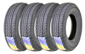 FREE COUNTRY Premium Trailer Tires ST 205/75R14 8PR Load Range D Steel Belted Radial w/Scuff Guard, Set of 4