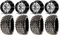 Fairway Alloys Aggressor Golf Wheels 12" 23x10-12 Sahara Tires E-Z-GO & Club Car