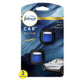 Febreze Car Ocean Scent Air Freshener Vent Clip, .07 oz. Car Vent Clip, Pack of 2