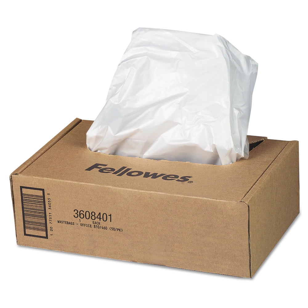 Fellowes Shredder Waste Bags, 16-20 gal Capacity, 50/Carton (3608401)