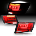 For 08-11 Subaru Impreza WRX Sedan [Full LED] Running Tube Red Tail Lights Pair