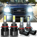 For Ford Ranger 1998-2011 6500K LED Headlight High-Low+Fog Light Bulb Combo Kit