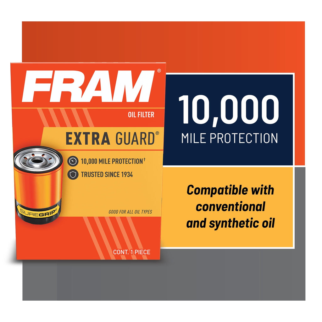 Fram Extra Guard Oil Filter, PH7317, 10K mile Replacement Oil Filter Fits select: 2002-2023 HONDA CR-V, 2001-2023 HONDA CIVIC