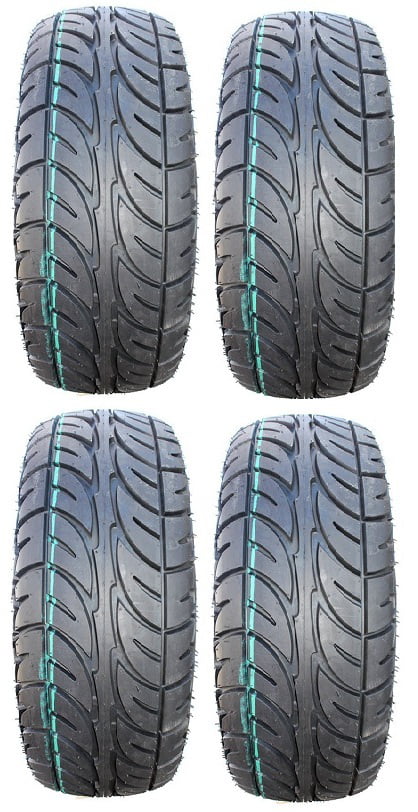 Full set of MotoSport EFX Street Fusion 205x30-12 (4ply) Golf Cart Tires (4)