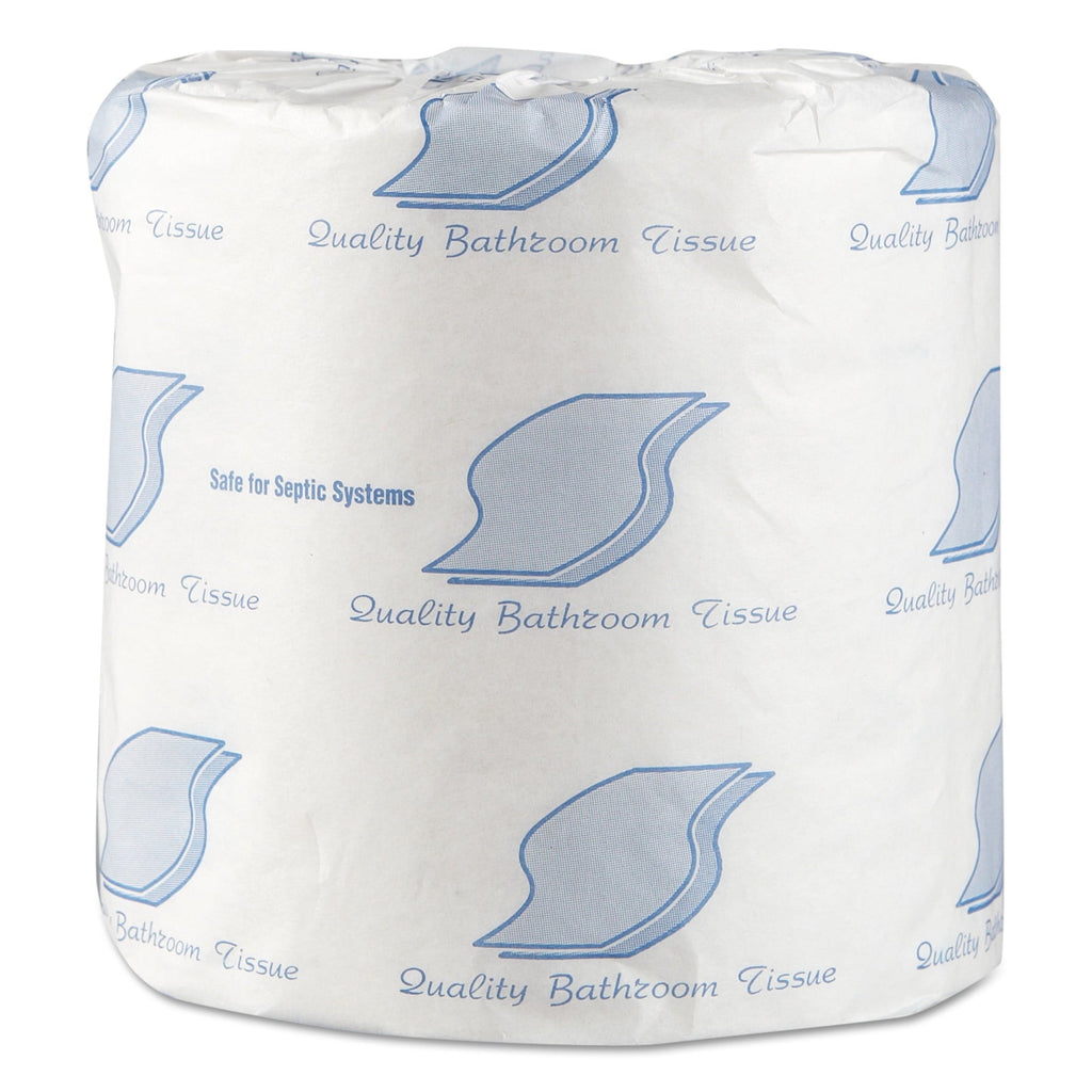 GEN Standard Toilet Paper, Septic Safe, 1-Ply, White, 1,000 Sheets/Roll, 96 Wrapped Rolls/Carton -GEN218
