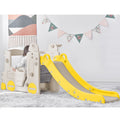 GERI Kids Slide with Bus Play Structure Climber, Freestanding Bus Climber with Slide for Toddlers, Bus Climber Slide Set with Basketball Hoop, Outdoor Playhouse for Toddlers, Yellow