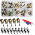 GLFILL 102X R134A Car A/C Air Conditioning Valve Cores Auto Air Con Tool Kit 1/4" 5/16"