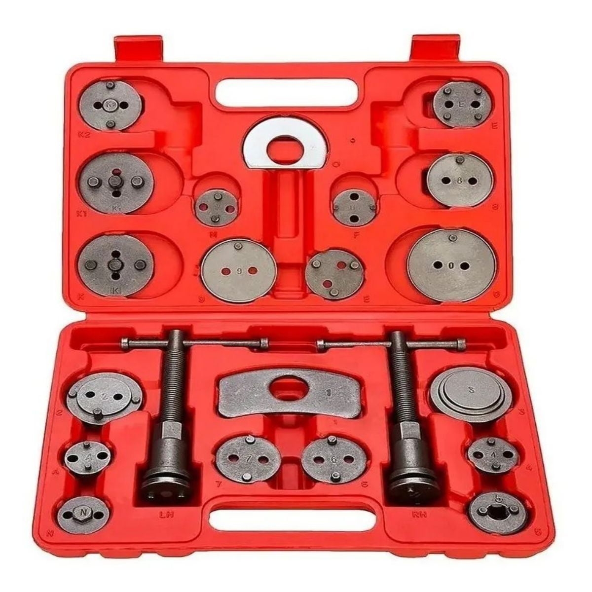 GOXAWEE Heavy 22pcs Disc Brake Caliper Tool Set, Compressor Wind Back Tool, for Brake Pad Replacement Reset, Fits Most American, European, Japanese Autos