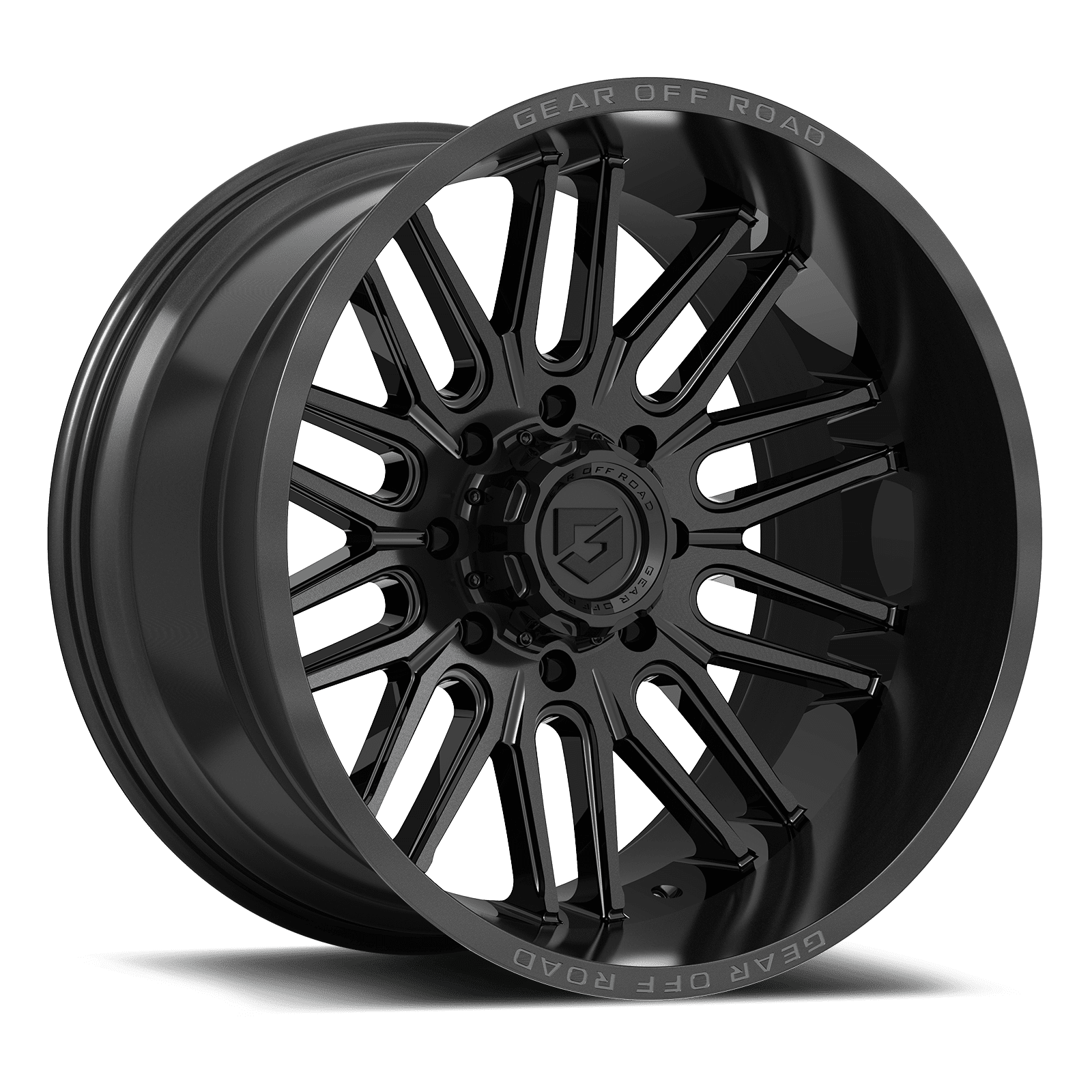 Gear Off Road 766B 766B-2128944 20X12 8X180 (-44) G/A 766B (HB 124.3) Gloss Black w/Lip Logo A261003