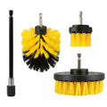 Gecheer 4Pcs Detailing Drill Brush Kit Car Wash Brush Hard Bristle Drill Auto Scrubber Detailing Cleaning Tool