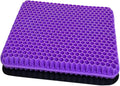 Gel Enhanced Seat Cushion for Long Sitting - Double Thick Honeycomb Breathable Design Egg Seat Cushion with Non-Slip Cover - Office Chair Car Cooling Seat Cushion - Computer Desk Pain Relief Pad