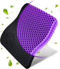 Gel Seat Cushion Pillow for Long Sitting – Office Chair Car Egg Seat Cushion with Non-Slip Cover for Back, Coccyx & Tailbone Pain Relief Pad - Pressure Reducing Honeycomb Designed for Comfort