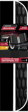 Genuine Dickies Classics Retro Sport Universal Accordion Auto Sunshade, Black, 40994WDI