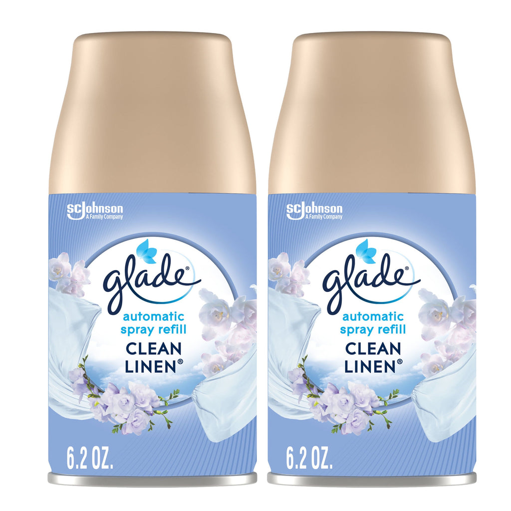 Glade Automatic Air Freshener Refill Spray Value Pack, Clean Linen, 2 Count