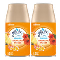 Glade Automatic Spray Refill 2 CT, Hawaiian Breeze, 12.4 OZ. Total, Air Freshener Infused with Essential Oils