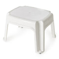 Gracious Living 9.5-Inch Tall, Sturdy Non Slip Plastic Single Level Home Step Stool, White