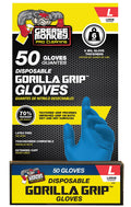 Grease Monkey Pro Cleaning, Disposable Nitrile Gloves, Blue, 50 Count Traction Grip, Male, Large