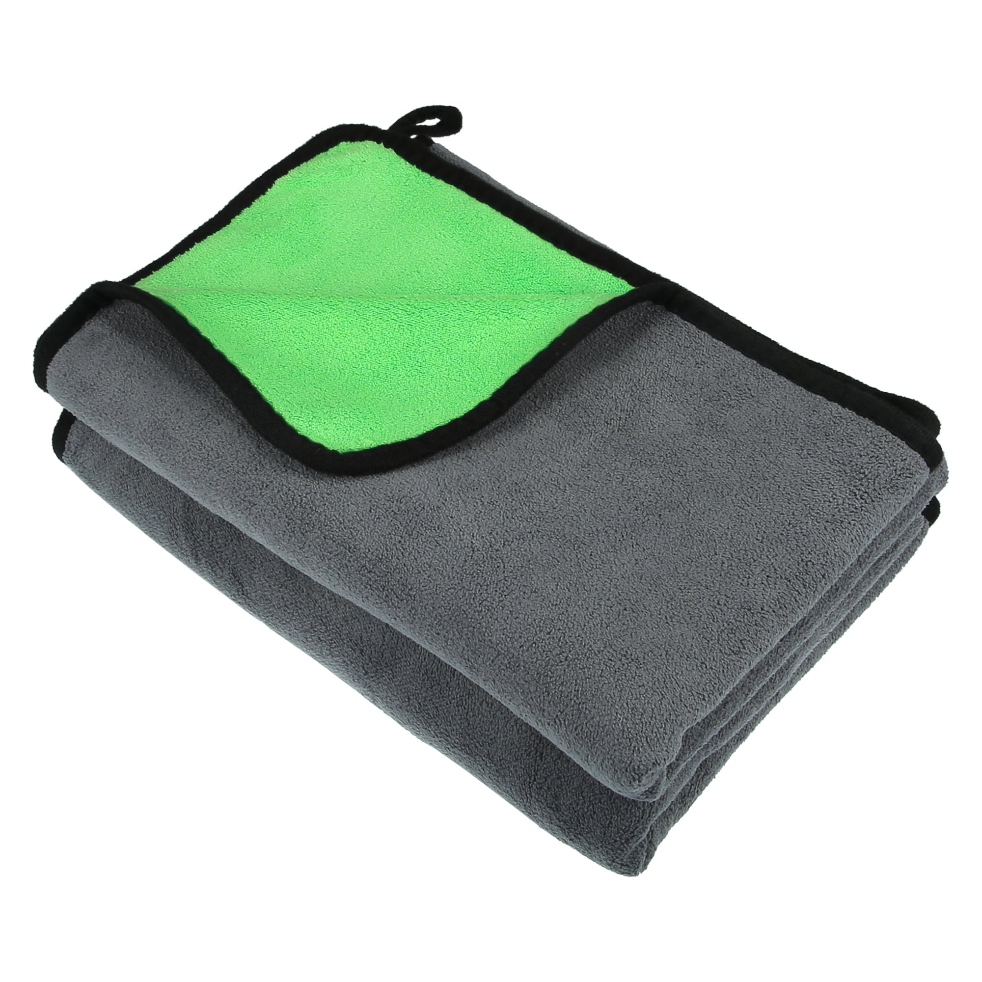 Grey Green 80 x 60cm Microfibre Car Drying Towel Extra Large Car Cleaning Super Absorbent Car Drying Cloth Dryer 2pcs