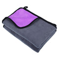 Grey Purple 80 x 60cm Microfibre Car Drying Towel Extra Large Car Cleaning Super Absorbent Car Drying Cloth Dryer 2pcs