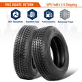 HALBERD  2Pack  Premium Trailer Tires ST185/80D13 6PR Load Range C 13in Fuel-saving Designed Tires ST185 80 13