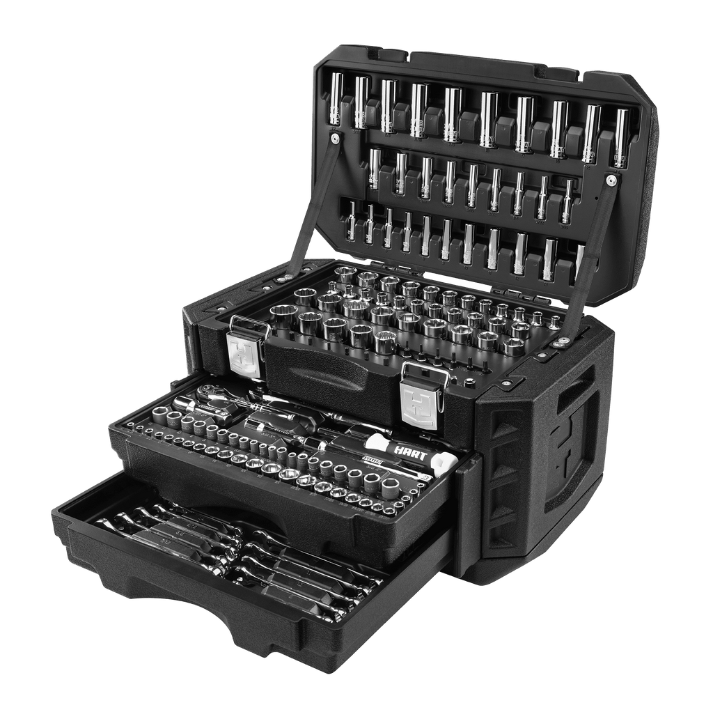 HART Multiple Drive 270-Piece Mechanics Tool Set, Chrome Finish
