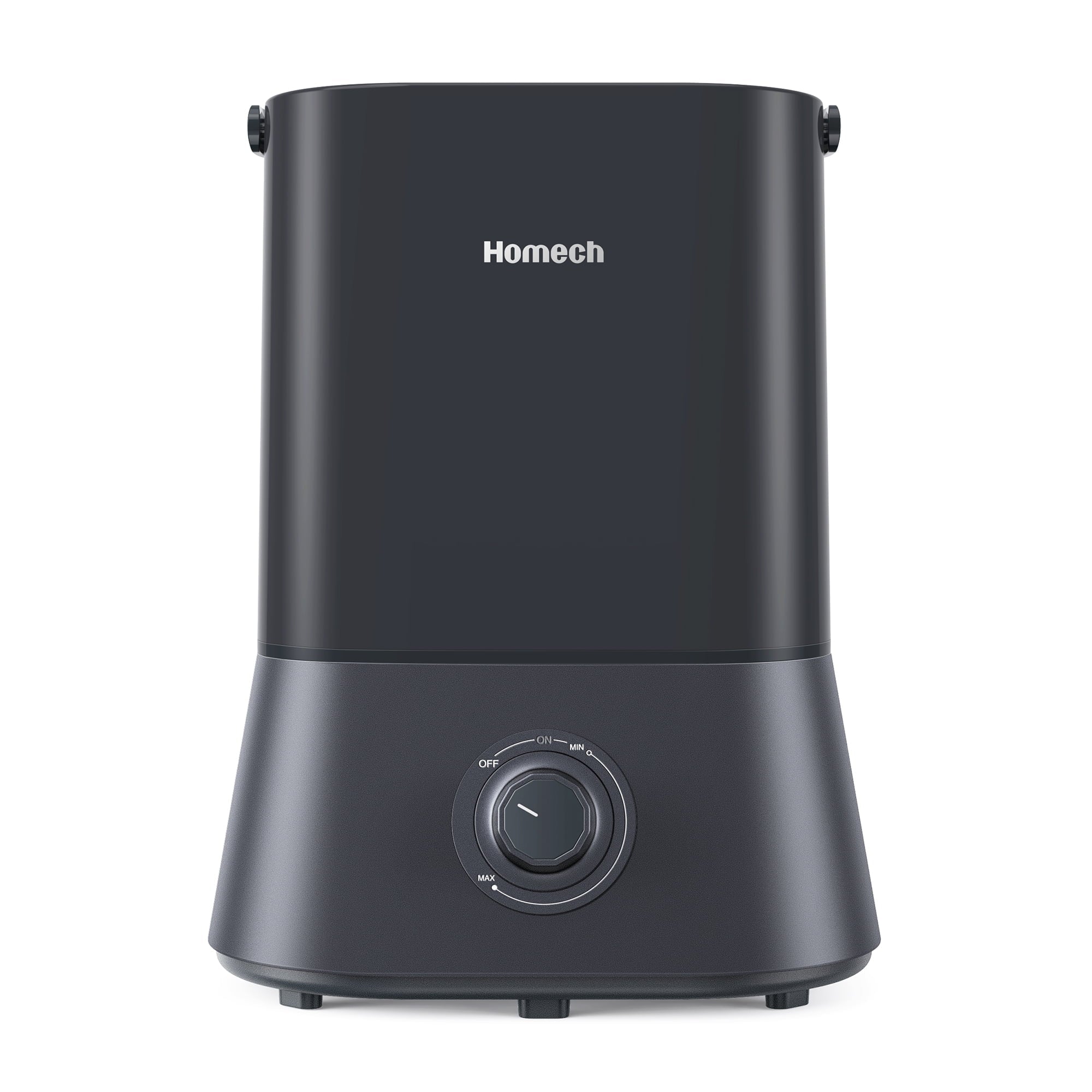 HOMECH Quiet Ultrasonic Cool Mist Humidifier(4L, 1.06 Gallon) 12-60 Hours, 360° Nozzle, Waterless Tank Removal Auto Shut-off (Black)