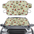 HOTYD Christmas Car Windshield Snow Covers Aluminum Film Material Waterproof Corrosion-Resistant Trucks SUVs Auto Vehicl 55.9x37.7 inches