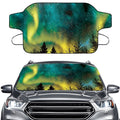 HOTYD Starry Sky Car Windshield Snow Covers Aluminum Film Material Waterproof Corrosion-Resistant Trucks SUVs Auto Vehicl 55.9x37.7 inches
